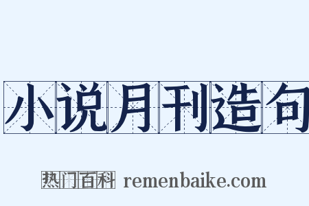 小说月刊造句是什么意思的图片